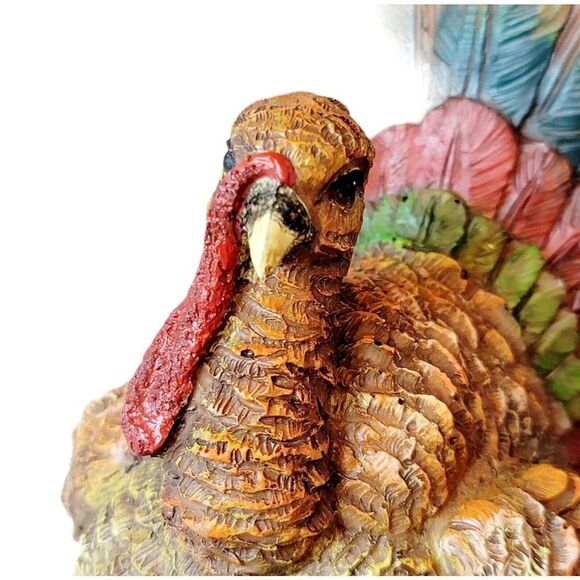 Set of 2 Turkey Thanksgiving Shelf Sitter Window Sill Decoration Door Hanger - Picture 4 of 12